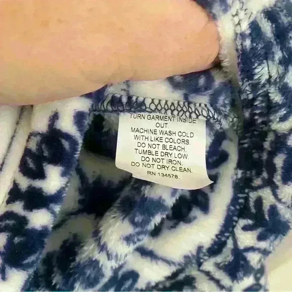 Vineyard vines island Tile printed soft fleece 1/2 zip pullover Girls sz L (14)